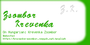 zsombor krevenka business card